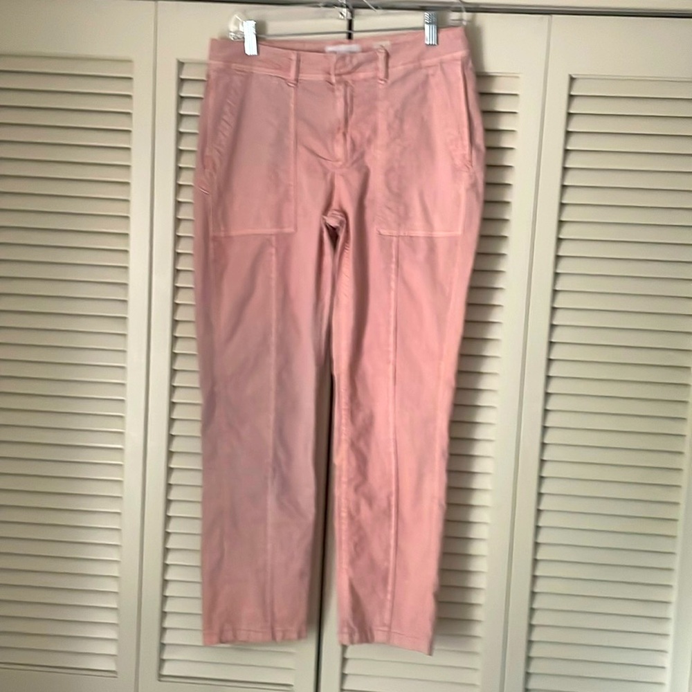 Anthropologie The Wanderer pants Sz 29 soft pink cotton blend cropped mid rise